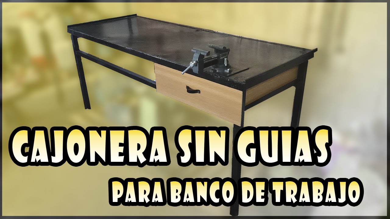 Cajonera sin guías para banco de trabajo