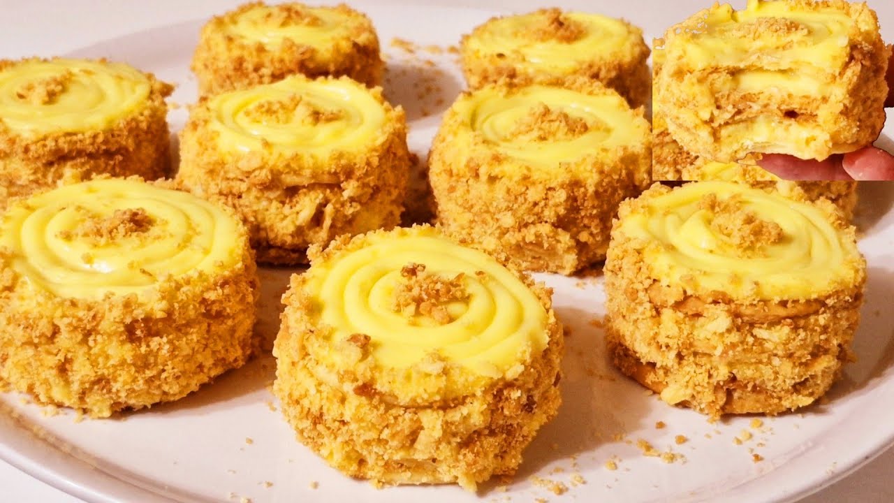 Вкусные мини-тортики| Простой и быстрый рецепт слоеного теста.