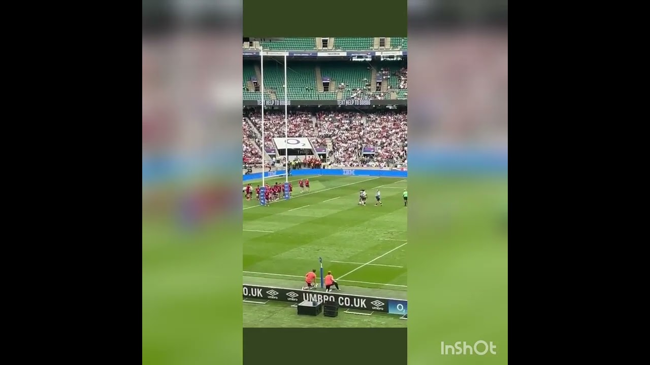 George Kruis amazing backwards conversion kick! England vs Barbarians rugby 2022