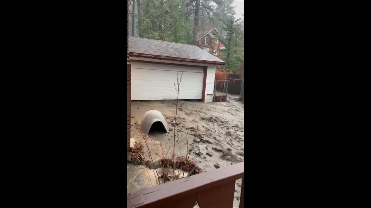 Muddy Floodwaters Rush Into Homes, Swallow Vehicles in Wrightwood