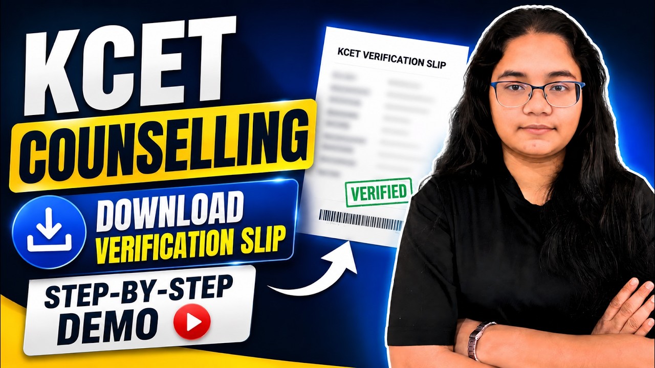 KCET Counselling Verification Slip Out | How to Download? Step-by-Step Demo