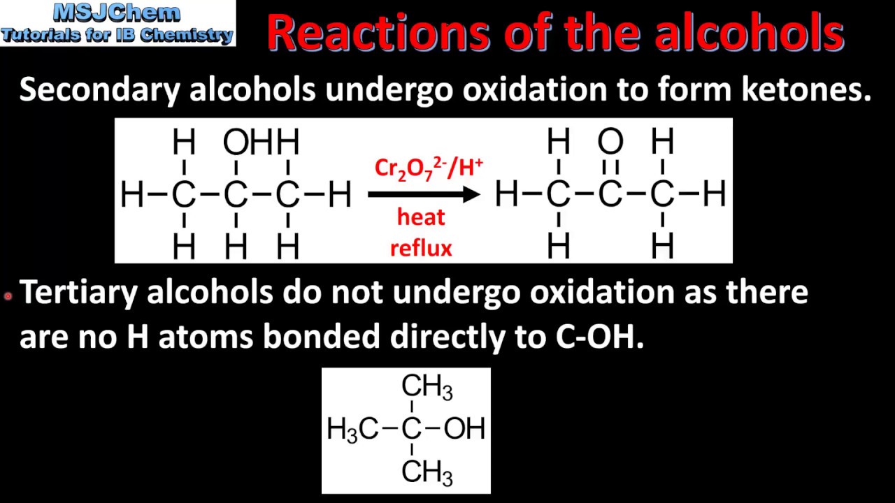 R3.2.9 Oxidation reactions of the alcohols