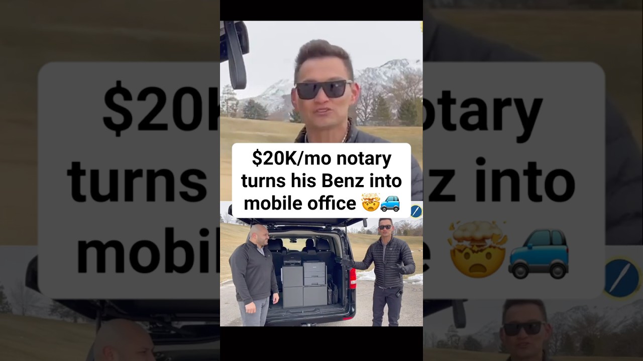$20K a month notary turns his Benz into a mobile notary office 🤯🚙