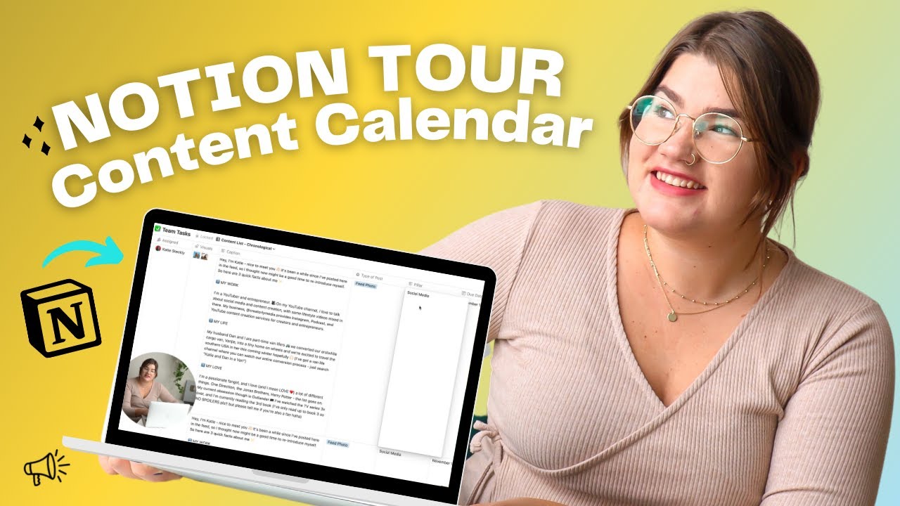 How I plan my content calendar in Notion // Content Calendar Notion Tour for Content Creators