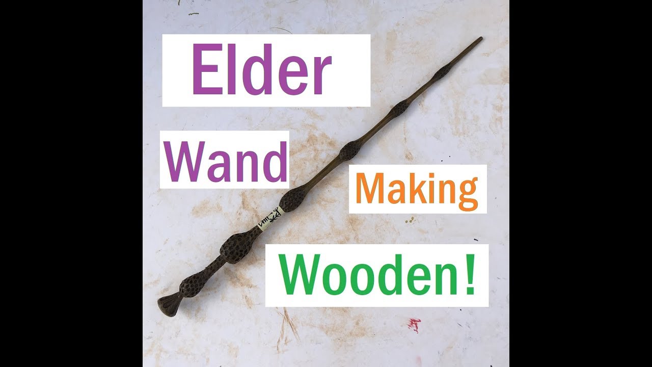 Making the Elder Wand from Harry Potter and Fantastic Beasts! Hand made wooden wand making!