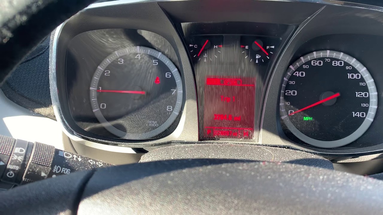 How to reset oil life on a 2014 GMC Terrain