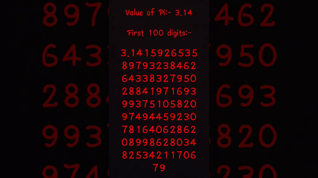 Pi first 100 digits