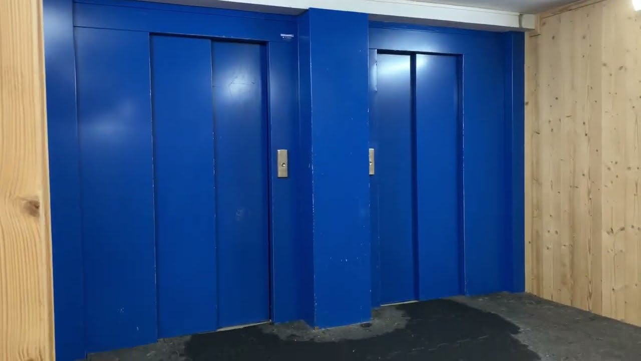 Two 2000 Otis 2000VF elevators @Arc 2000, France