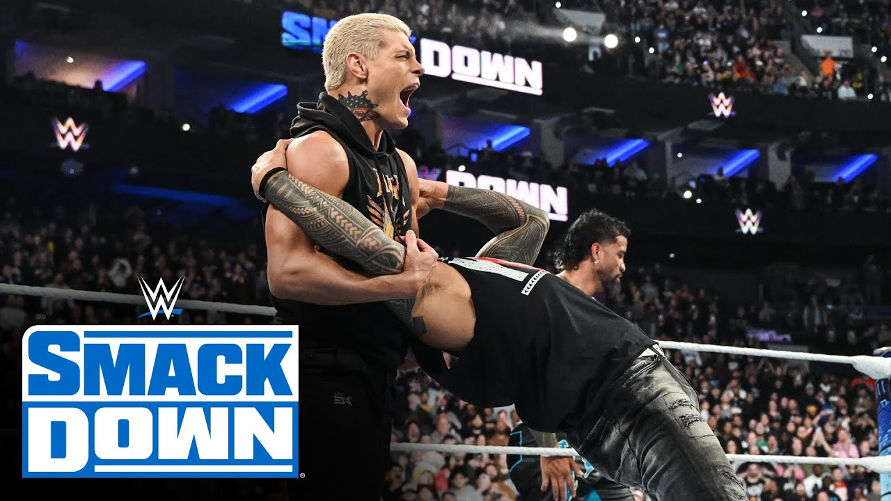 ПОЛНЫЙ МАТЧ – Коди Роудс, Сет Роллинс и Джей Усо побеждают The Bloodline: SmackDown, 5 апреля 202...