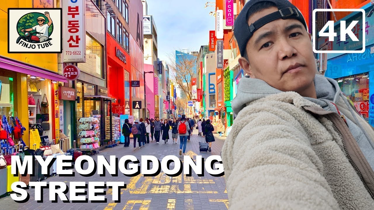 MYEONGDONG STREET 🇰🇷SOUTH KOREA #finjotube #travel 