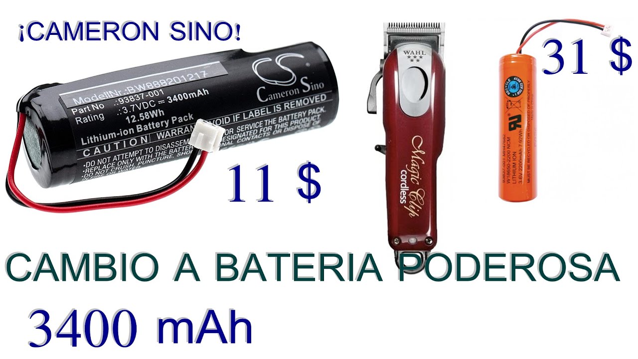Wahl cambio de batería Mas duradera y potente