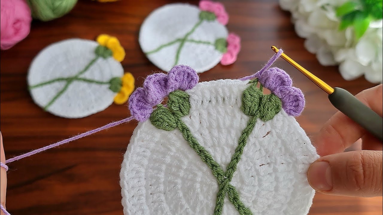 Crochet Coaster Thalposh Design | Elegant and Traditional Handcrafted Delicacies