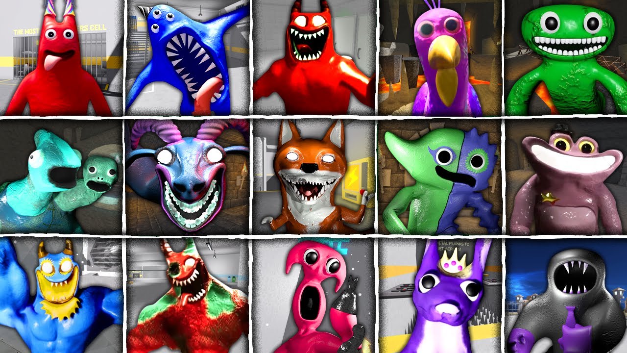All JUMPSCARES - Garten of Banban 1, 2, 3, 4, 5, 6, 7, 8, 0 in BARRY'S PRISON RUN! (Full Game)