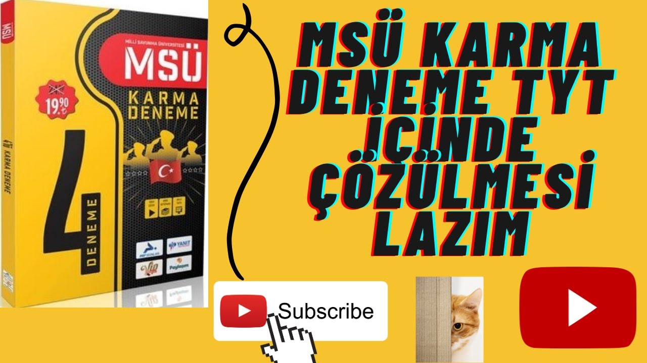 MSÜ Ve TYT İçin Sınavdan Önce Çözülmesi Gereken Karma Deneme Önerisi #msü #tyt #kaynakönerisi #paraf