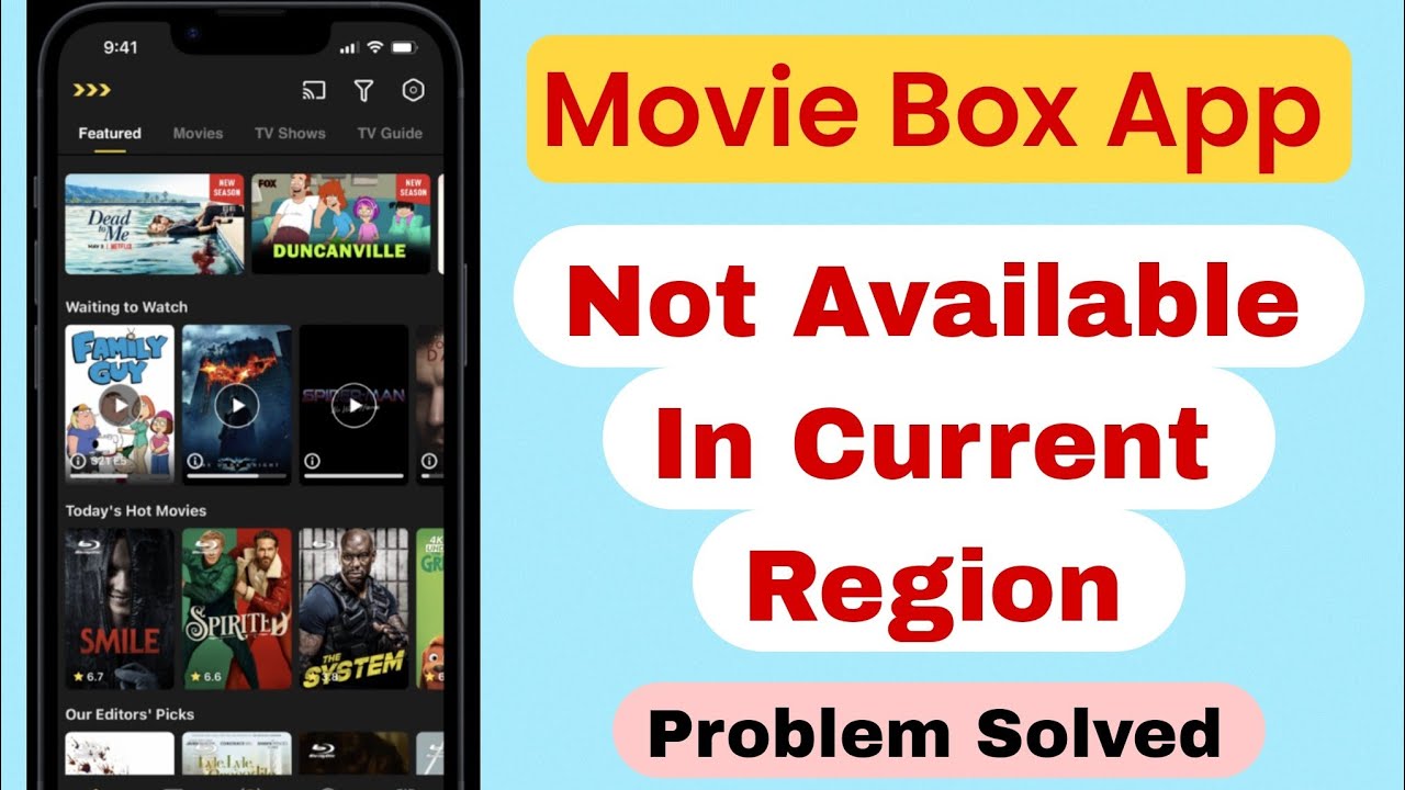 Приложение Moviebox недоступно в текущем регионе. Решение проблемы.