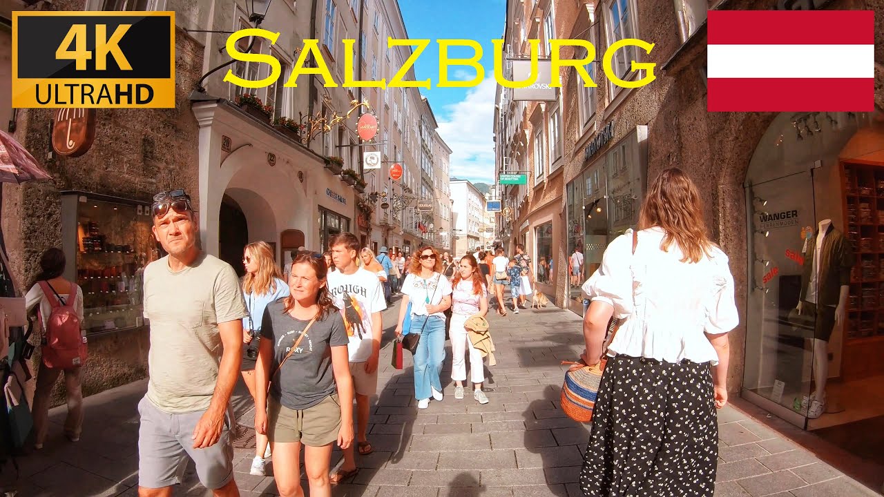 Salzburg Austria 30-min Walking Tour | Mozart's birthplace | 4K Ultra HD