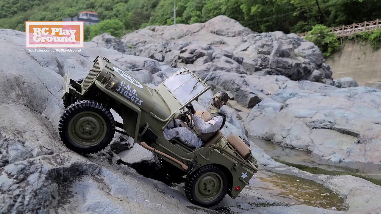 RC Car 1/6 Willys Jeep ROC Hobby 1941 MB Scaler Rock Climbing Action 2 윌리스 지프 바위타기