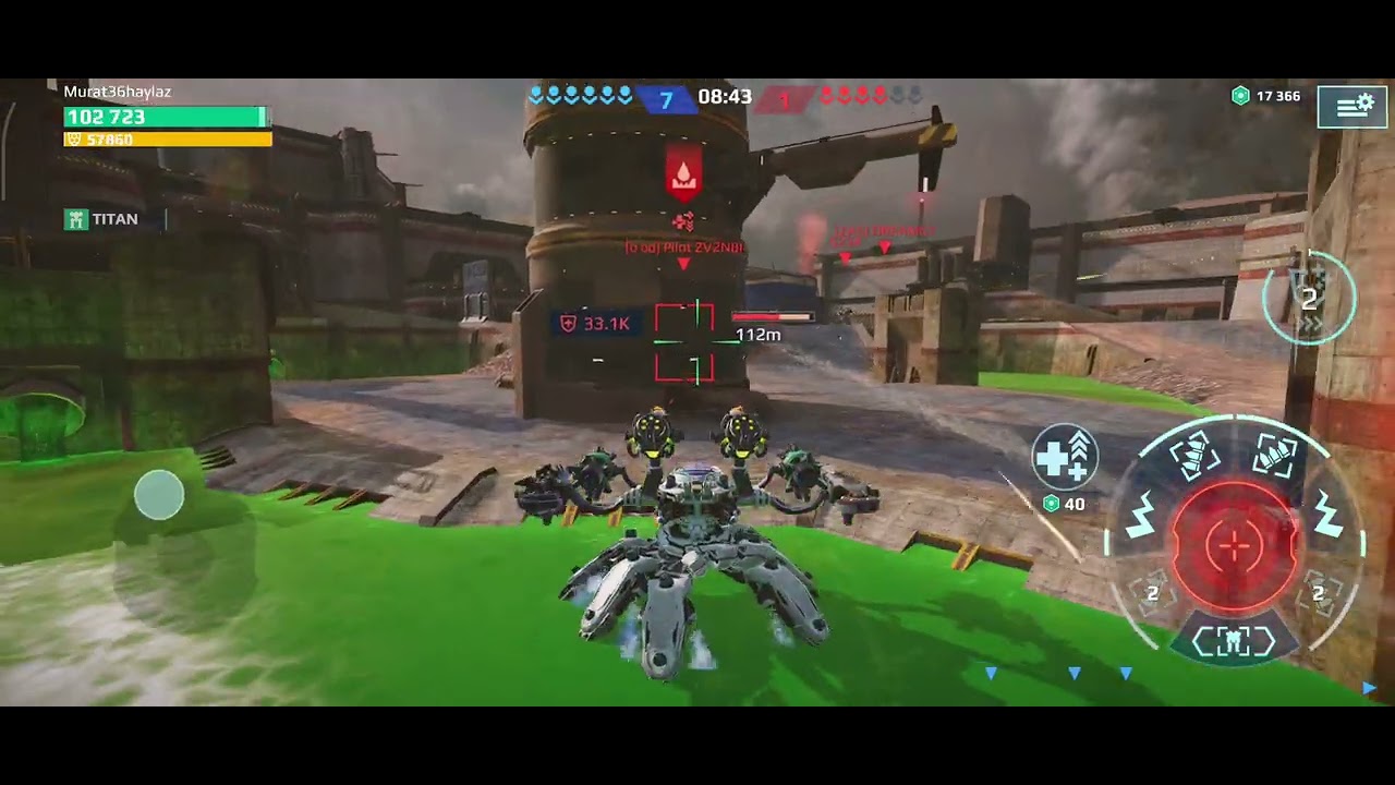 Takim savasi Frozen Dagon ile 7 leş 530 bin hasar #warrobots 