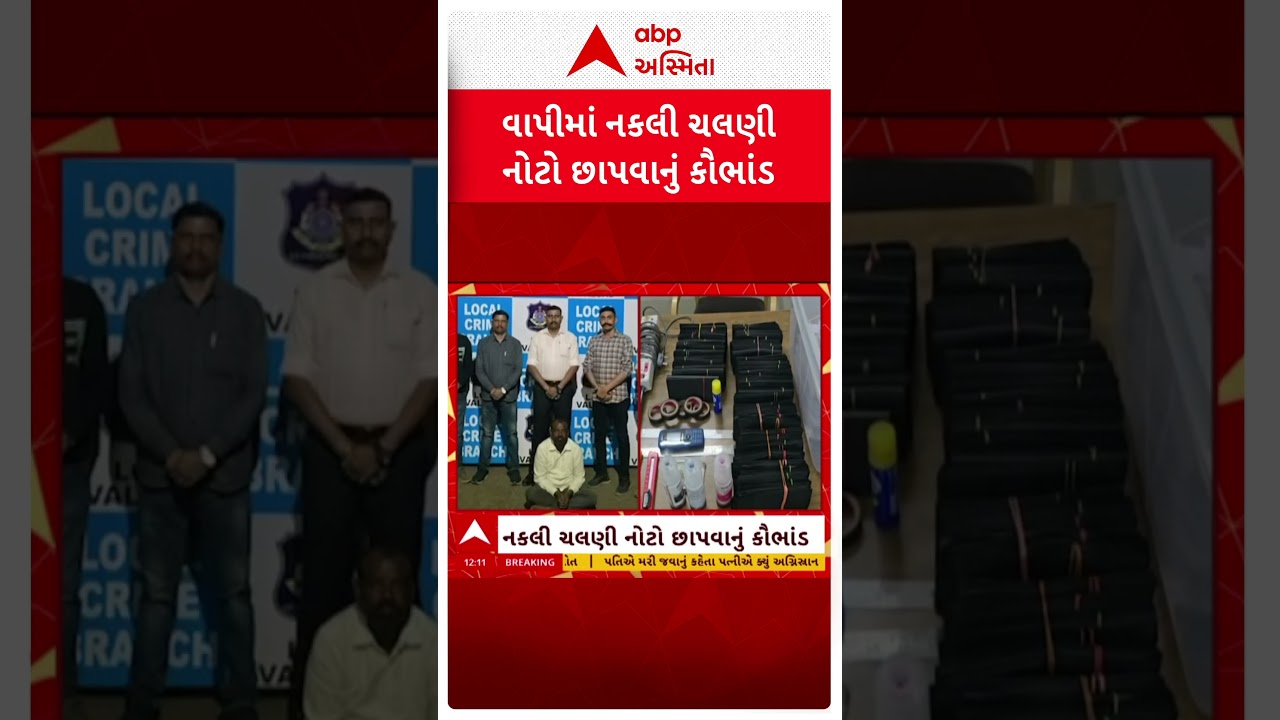 Vapi News | નકલી ચલણી નોટો છાપવાનું કૌભાંડ, મહિલા,પુરૂષ આરોપીની ધરપકડ