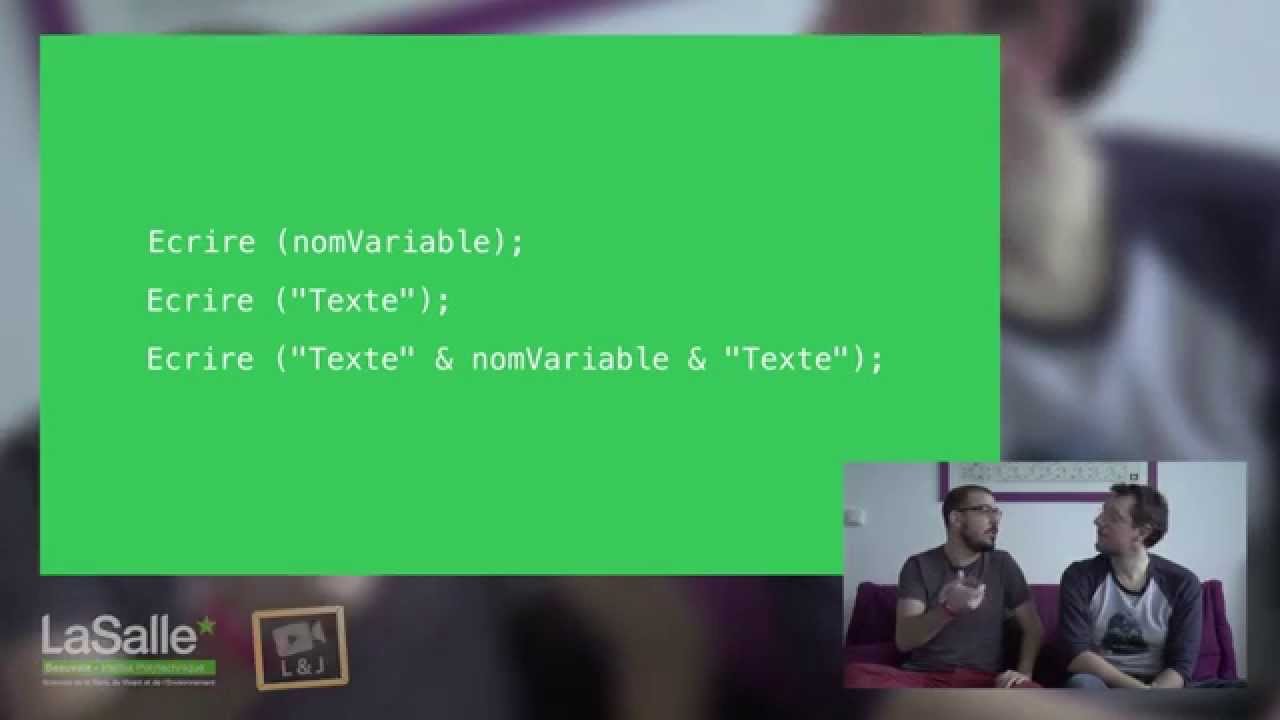 Algorithmique - Lecture et écriture #Algo10