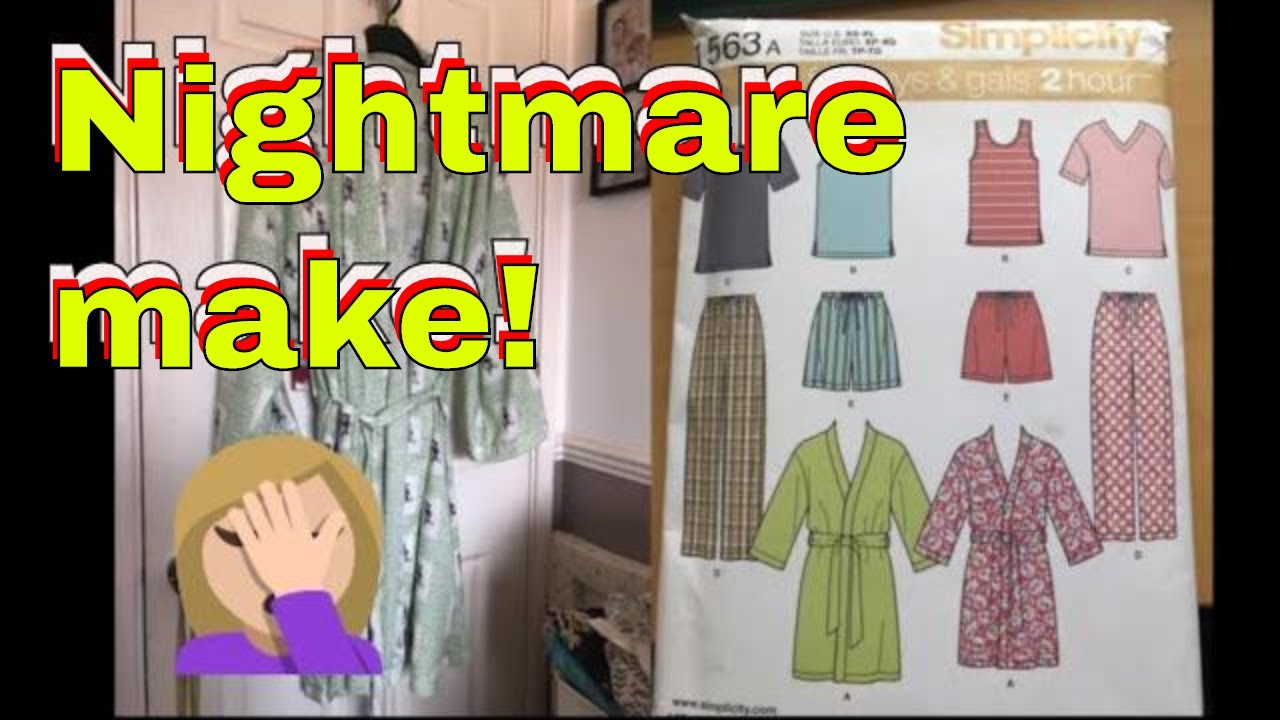 Dressing Gown/Robe | Simplicity 1563A | Nightmare Make !