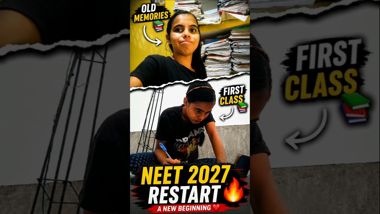NEET 2027 Restart ❤️ My First Class After a New Beginning! 📚 #shorts