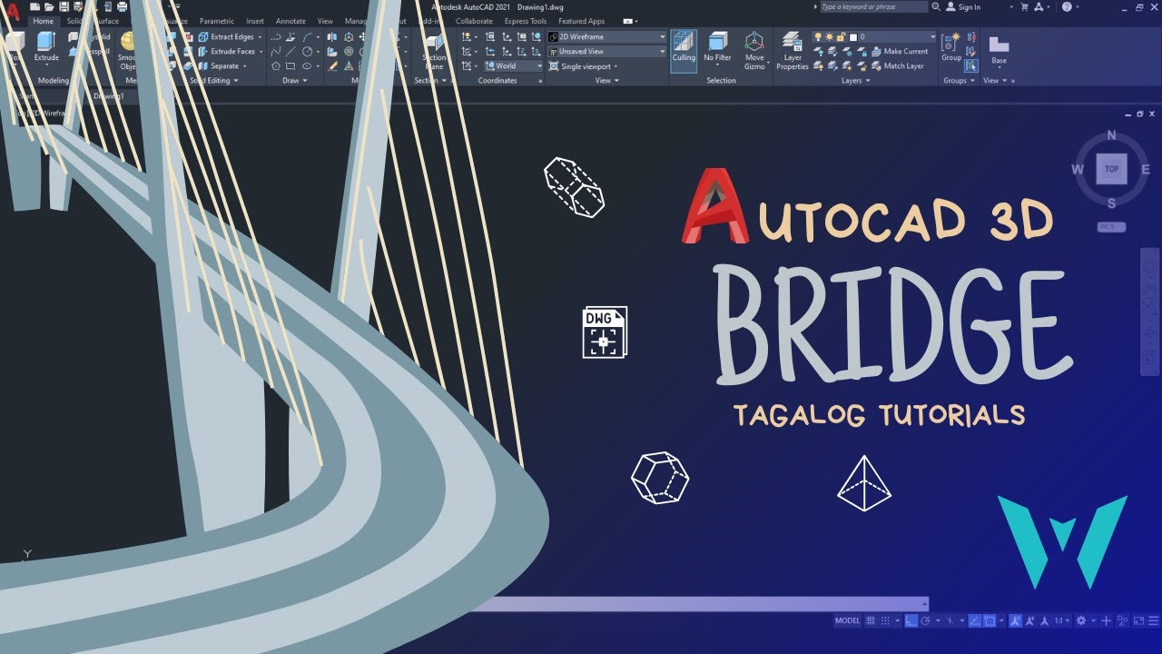 AUTOCAD 3D - BRIDGE | Tagalog Tutorial