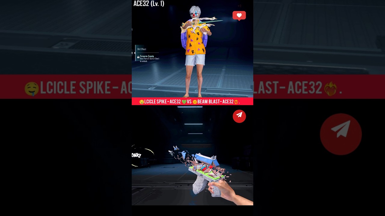 Lcicle 🥵 spike - ace32  💚Vs  🌞beam   blast- Ace32❤️&zwj;🔥#pubgmobile #bgmi #video #memes #ace32 #shorts