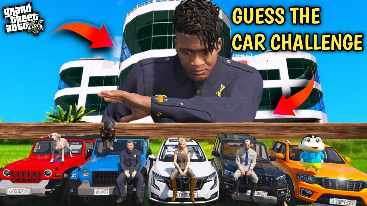 GTA5: Franklin Playing Guess The Car With Person Challenge 😰Shinchan Loss & Phinchan Out Ps Gamester