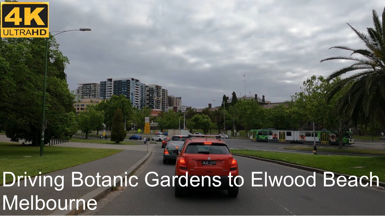 Driving Botanic Gardens to Elwood Beach | Melbourne Australia | 4K UHD