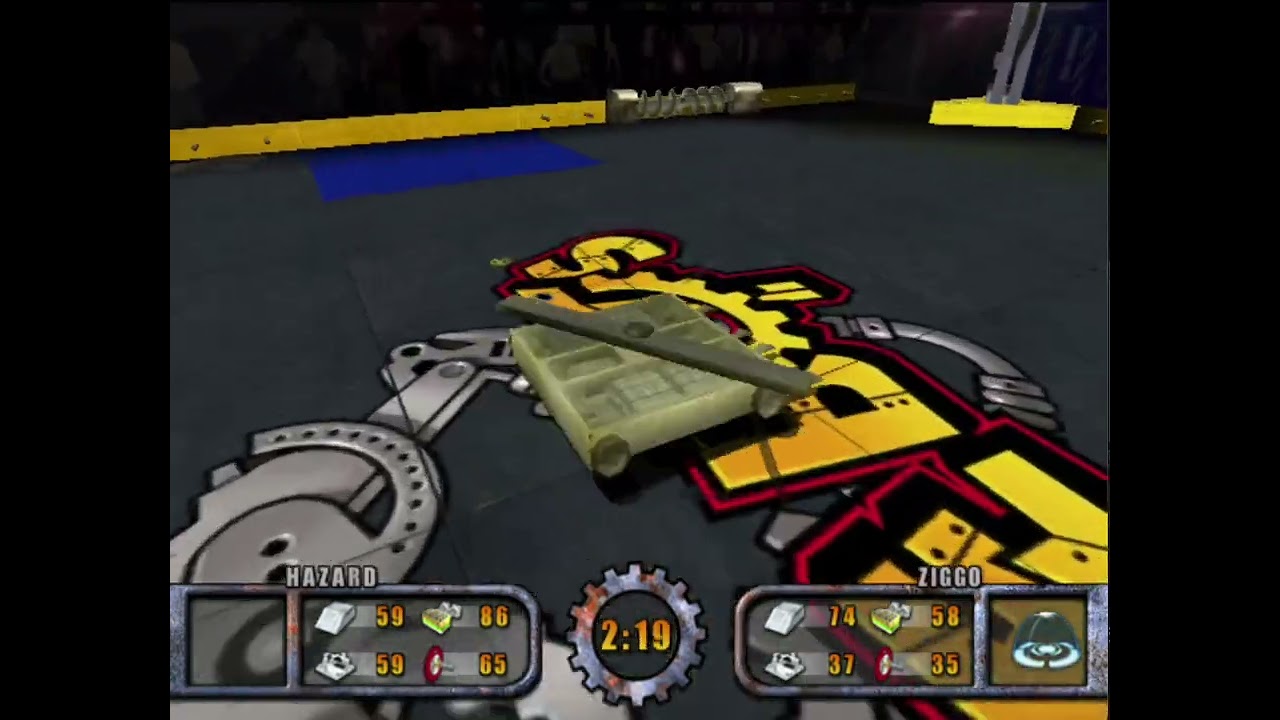 BattleBots 2002 Video Game Hazard vs Ziggo