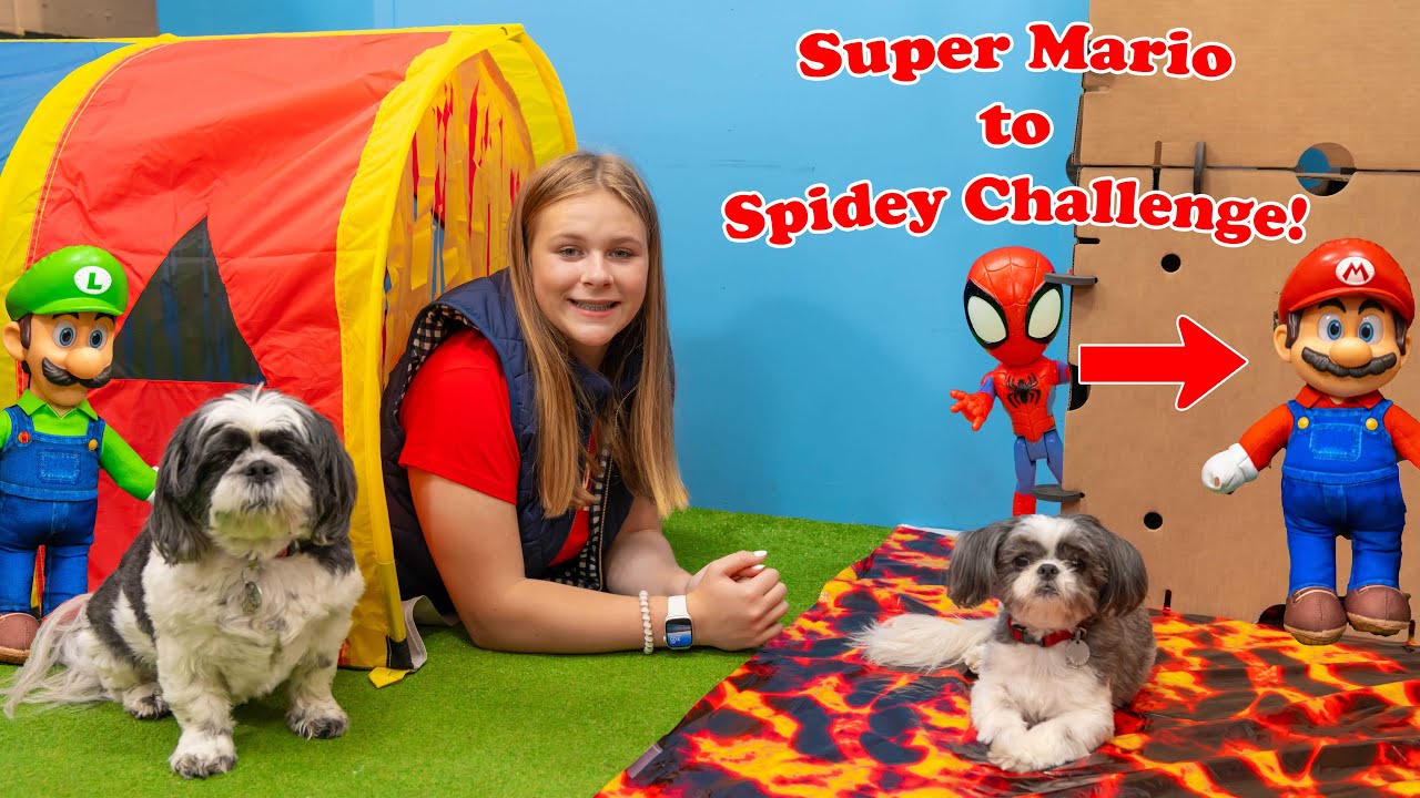 Assistant explores Tunnels in the Box Fort to Turn Super Mario into Spidey