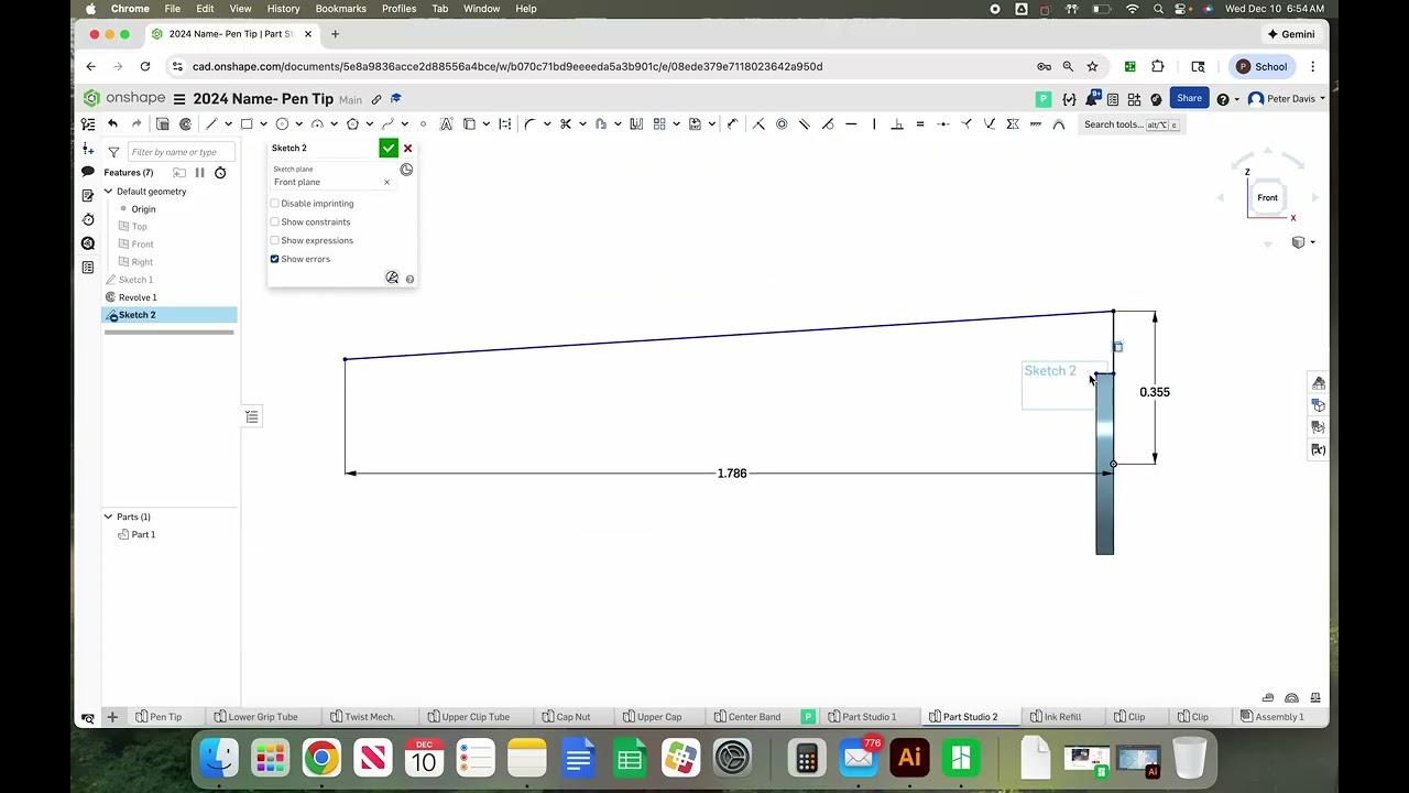 OnShape Tutorial  Pen Project  9 Clip (Updated 12-10-25)