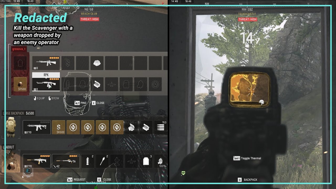 DMZ - Fair Flight - Kill the Scavenger with a weapon dropped by an enemy operator