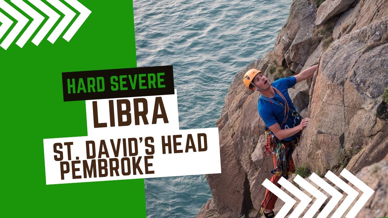 Pembroke trad climbing - Libra - Hard Severe 4b* - St Davids Head