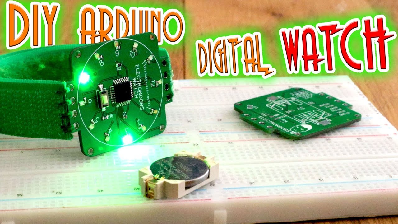 Homemade Arduino digital watch | internal 8MHz clock