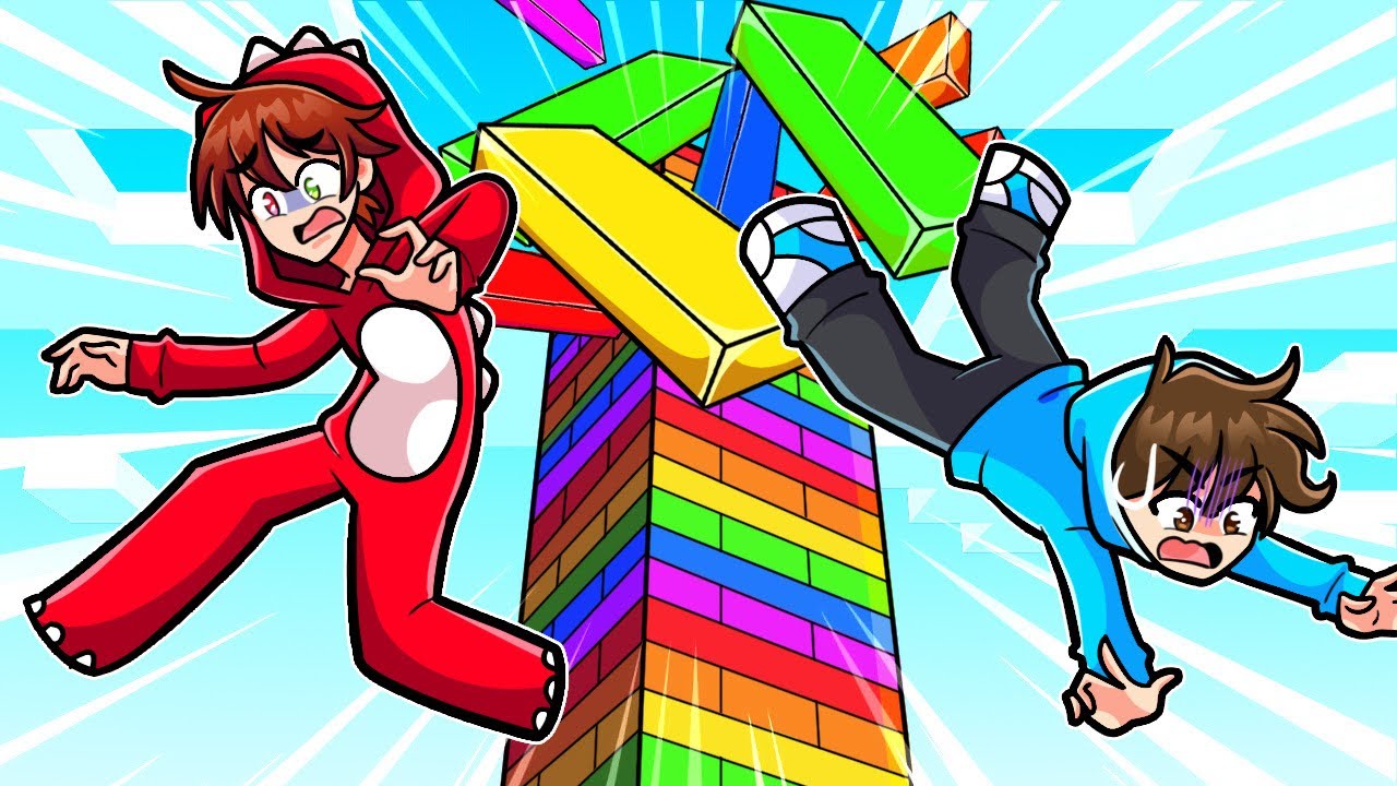 JENGA MÁS GRANDE del MUNDO en ROBLOX 🌍 RAPTOR Y SPARTA en ROBLOX