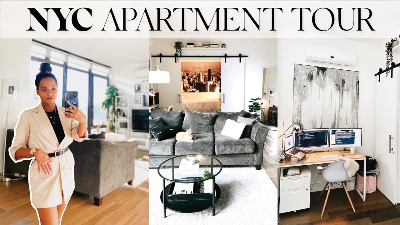 MY NYC APARTMENT TOUR / modern minimalist / 600 sq. ft 1 BD, 1 BA
