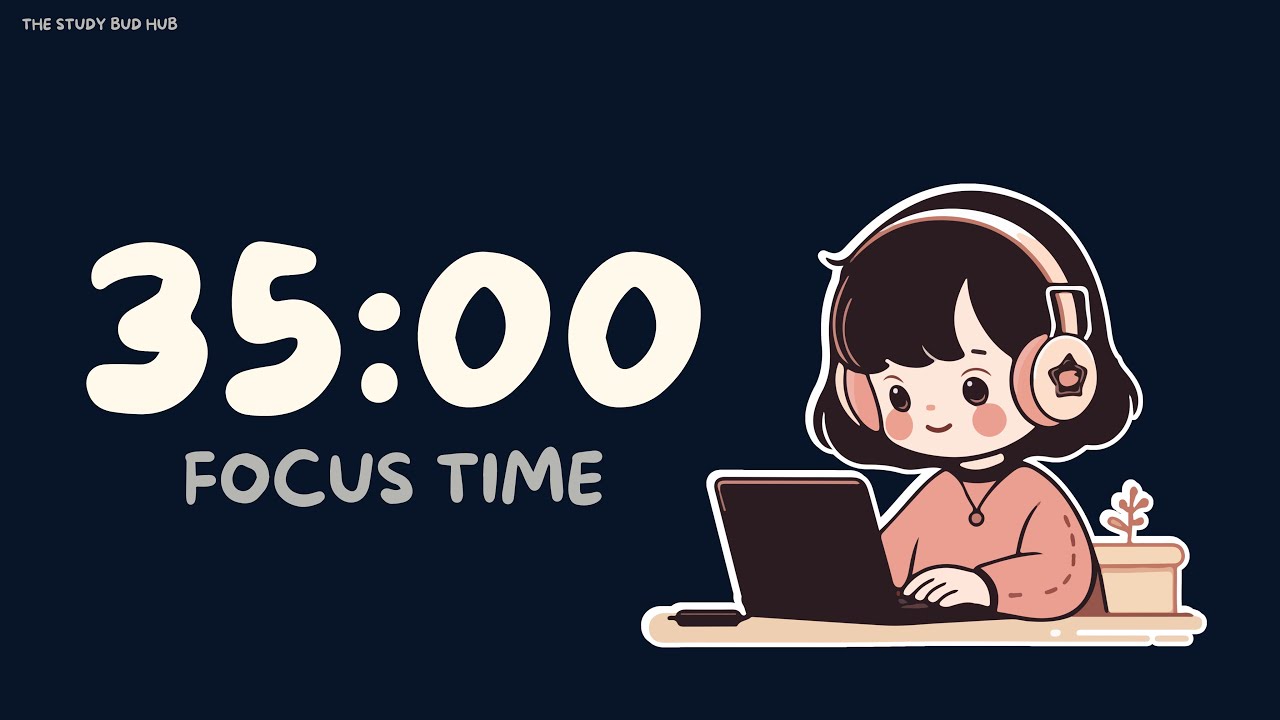 Pomodoro Timer - 35x3 | Cozy Fireplace + Brown Noise 🪔₊&deg; | ADHD Study