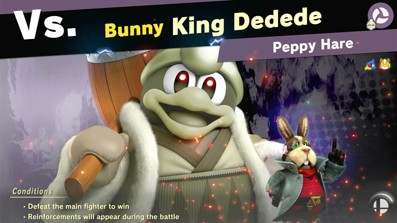 Super Smash Bros Ultimate World of Light: King Dedede vs Peppy Hare