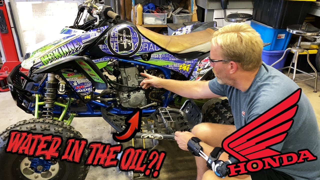 2004 HONDA TRX450R - CRACKED HEAD OR BLOWN GASKET? Pt. 1 (COOLANT OR WATER IN THE OIL!?)