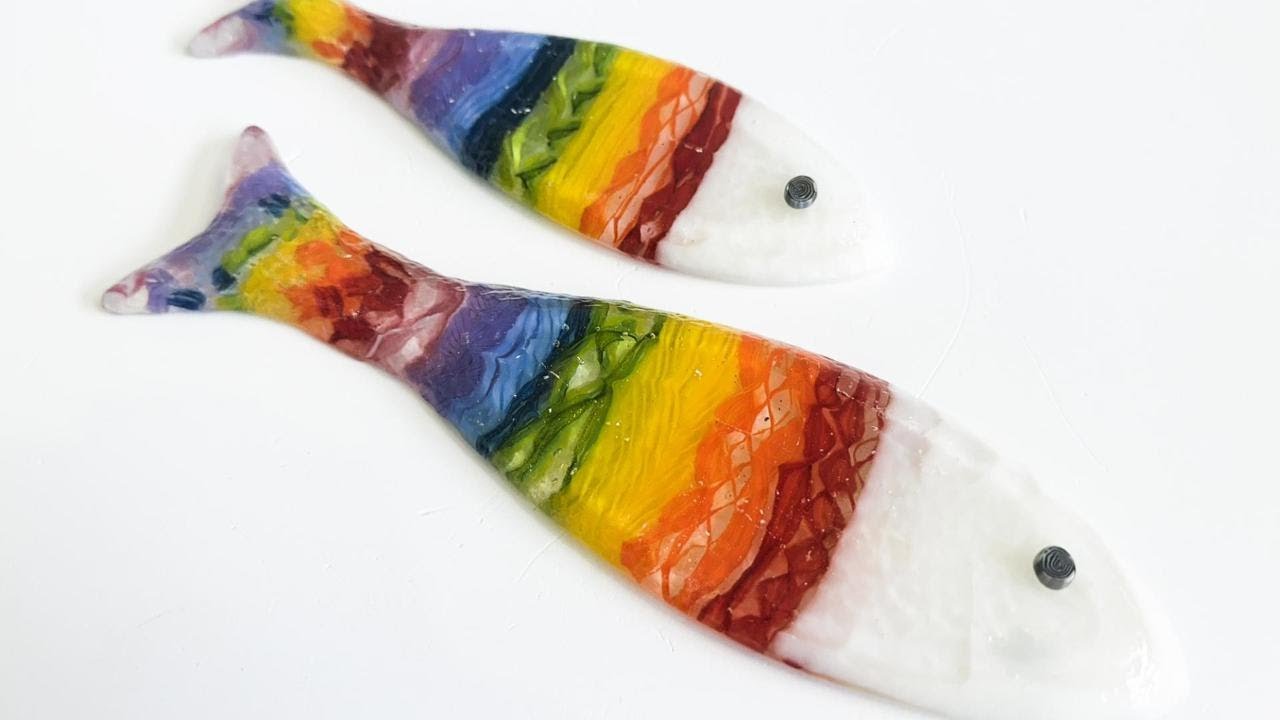 Fused Glass Rainbow Fish