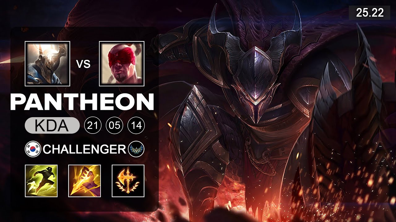 Pantheon vs Lee Sin Jungle - KR Challenger - Patch 25.22 Season 15