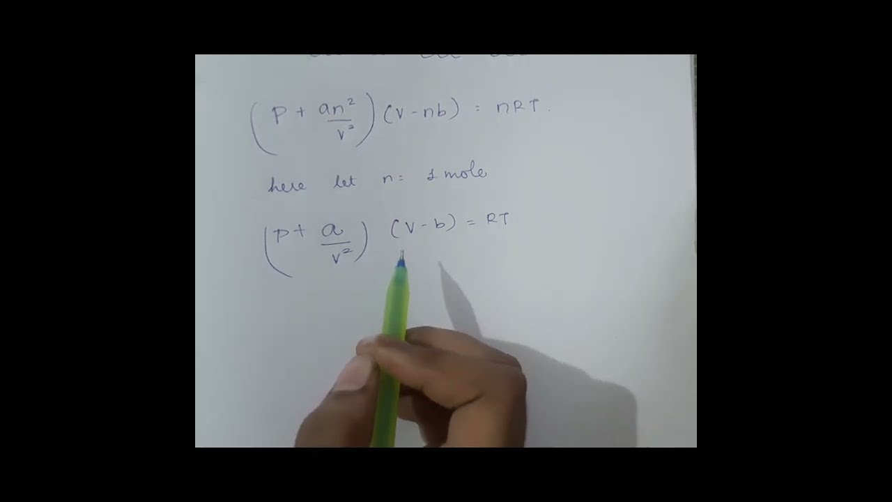 Derivation of critical constant from Vander waals constant|11th chemistry|chapter 6|Gaseous state|