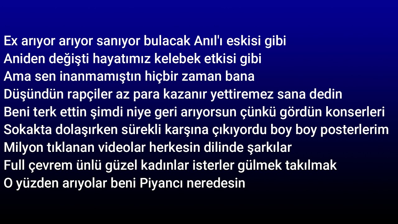 Ex Arıyor Lyrics (Sözleri)