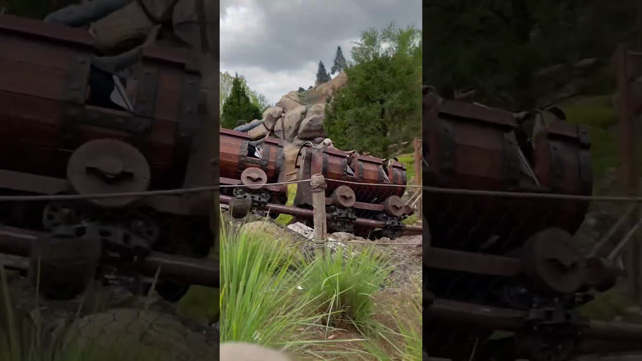 Seven dwarfs mine train at magic kingdom (first half off ride)
