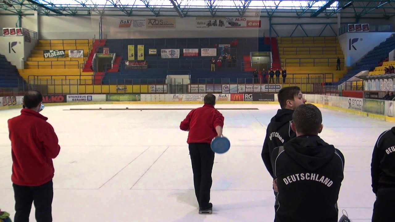 Eisstock EM 2015, Finale Herren Mannschaftsspiel GER : AUT
