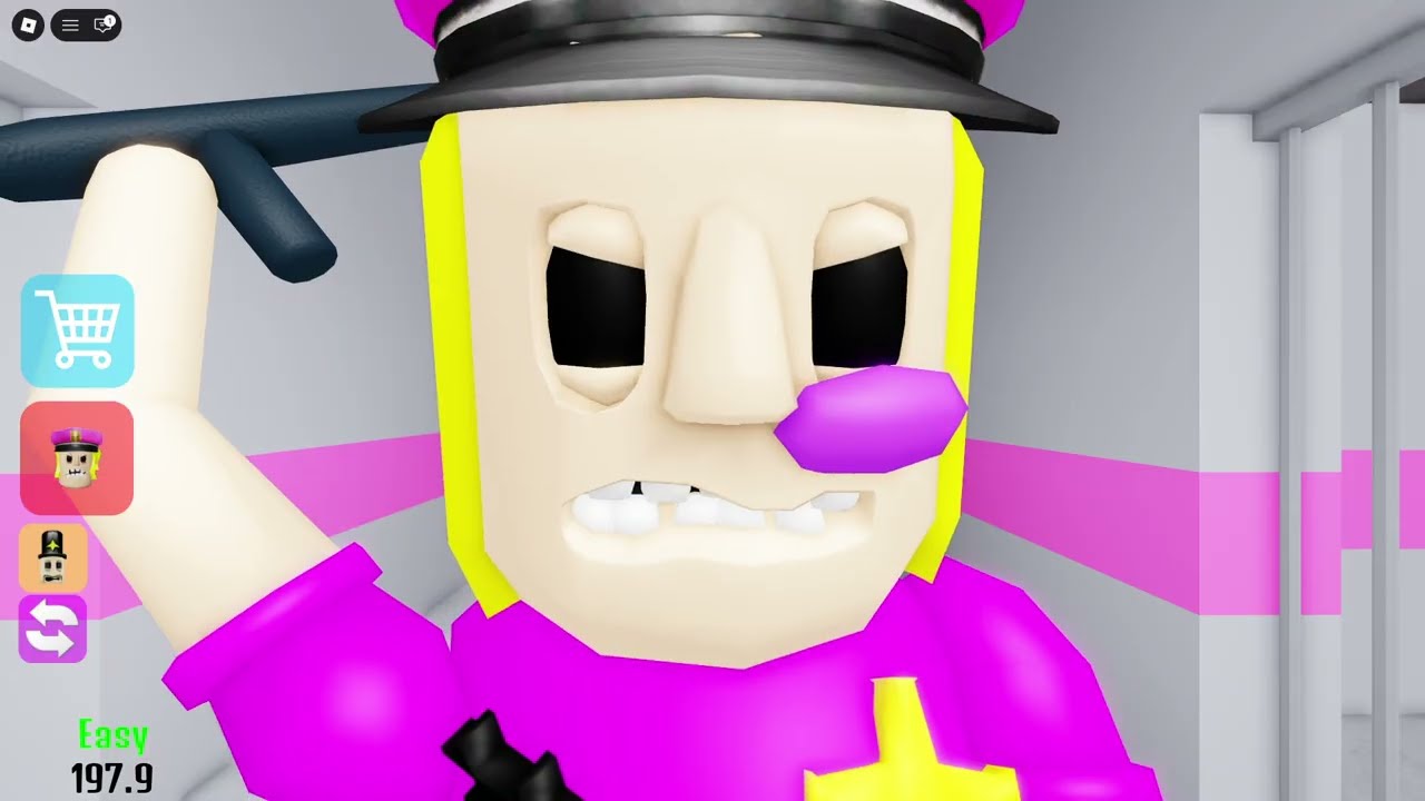 Playing as EVERYONE in POLICE GIRL PRISON RUN All morphs roblox! Gameplay Walkthrough No Death 4K