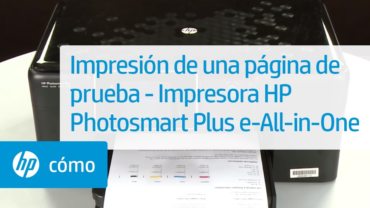 Impresión de una página de prueba - Impresora HP Photosmart Plus e-All-in-One | HP Printers | HP