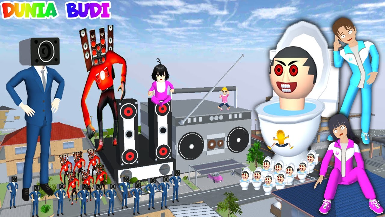 Rumah Yuta Jadi Markas Radioman📻Dan Speaker Man🔈Vs Monster Skibidi Toilet🚽| Sakura School